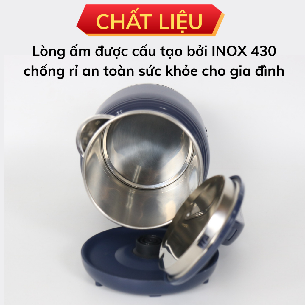 Ấm siêu tốc SRAPP ST-255 dung tích 2,2L ấm đun nước công suất 1500W tự ngắt khi sôi cực tiện lợi