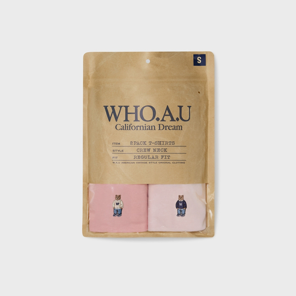 Áo Thun WHO.A.U (2PACK)Steve Solid T-shirt[B]_WHRAG2351U