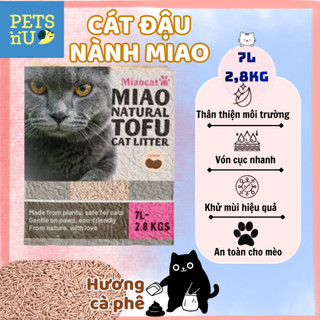 [GIÁ TỐT] [CHÍNH HÃNG] Cát mèo đậu nành MIAOCAT 2.8kg (7L) - TRÀ XANH/CÀ PHÊ/SỮAT