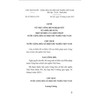 Sách - Hiến Pháp Nước Cộng Hòa Xã Hội Chủ nghĩa Việt Nam Năm 2013 (Sửa Đổi, Bổ Sung Năm 2025) ndbooks