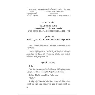 Sách - Hiến Pháp Nước Cộng Hòa Xã Hội Chủ nghĩa Việt Nam Năm 2013 (Sửa Đổi, Bổ Sung Năm 2025) ndbooks