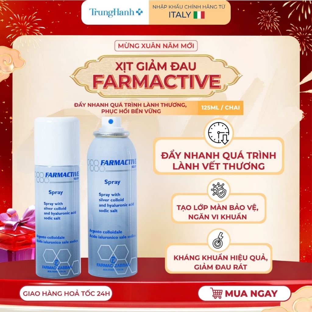 [Chính Hãng] Chai Xịt Bạc Farmactive Silver Spray Hỗ Trợ Bỏng, Trầy ...
