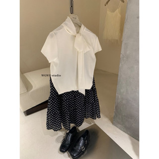 𝐏𝐡𝐢𝐞𝐧 𝐖𝐆𝐖𝐄 | (Sẵn) w8954 Áo Voan Kiểu Cổ Nơ Tiểu Thư Nhẹ Nhàng