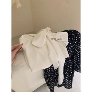 𝐏𝐡𝐢𝐞𝐧 𝐖𝐆𝐖𝐄 | (Sẵn) w8954 Áo Voan Kiểu Cổ Nơ Tiểu Thư Nhẹ Nhàng