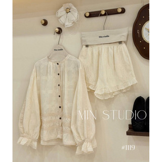 Set Thô Hoa Babydoll Ren Khánh Lê [Sẵn Ship]