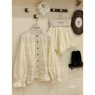 Set Thô Hoa Babydoll Ren Khánh Lê [Sẵn Ship]