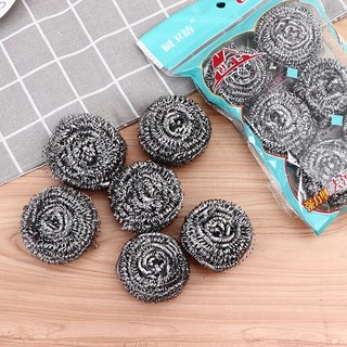 Set Búi Sắt Cọ Xoong Nồi Sợi Kim Loại Thép Không Gỉ Làm Sạch Hiệu Quả