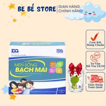 Men sống Bạch mai Men vi sinh cho bé Tiêu chảy Táo bón Rối loạn tiêu hóa cho trẻ 3 chủng lợi khuẩn - BE BE STORE