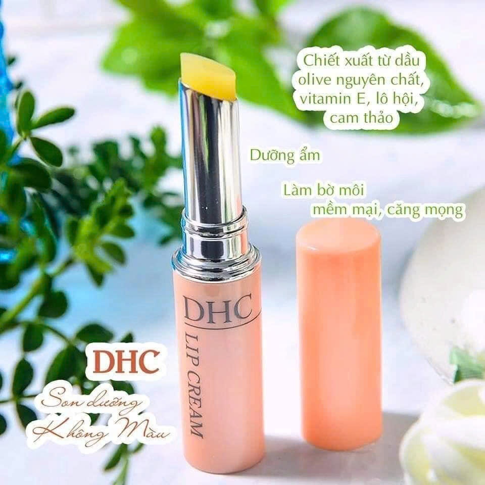 Son Dưỡng Không Màu DHC Lip Cream Nhật Bản, Hỗ Trợ Dưỡng Ẩm Và Giúp Đôi Môi Luôn Mềm Mại 1.5g