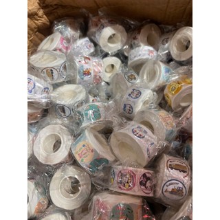 Cuộn 500 sticker hoạt hình ngộ nghĩnh, tem dán sticker hoạt hình nhiều mẫu mã cute lựa chọn