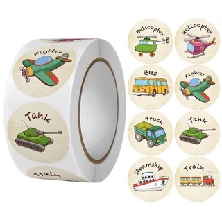 Cuộn 500 sticker hoạt hình ngộ nghĩnh, tem dán sticker hoạt hình nhiều mẫu mã cute lựa chọn