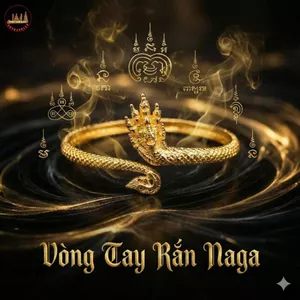 Vòng Đeo Tay Dạng Hở Naga Thailand Tinh Xảo Phụ Kiện Cá Tính Cho Nam Nữ Làm Vật Mang Theo Bên Người