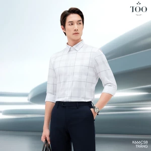 [NEW] Áo sơ mi công sở nam TQQ dài tay mã K666CS kiểu dáng Slimfit sang trọng hạn chế nhăn