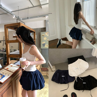𝐏𝐡𝐢𝐞𝐧 𝐖𝐆𝐖𝐄 | (Sẵn Trắng Đen) w8981 Chân Váy Bí Chất Thô Cạp Chun