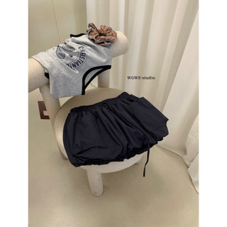 𝐏𝐡𝐢𝐞𝐧 𝐖𝐆𝐖𝐄 | (Sẵn Trắng Đen) w8981 Chân Váy Bí Chất Thô Cạp Chun