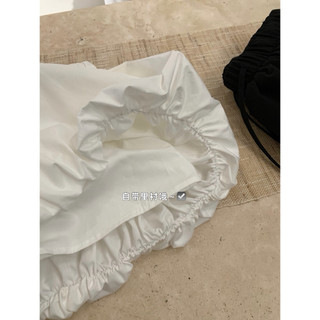 𝐏𝐡𝐢𝐞𝐧 𝐖𝐆𝐖𝐄 | (Sẵn Trắng Đen) w8981 Chân Váy Bí Chất Thô Cạp Chun