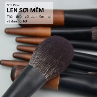 Set cọ makeup mini bộ cọ trang điểm mini 12 cọ, bộ cọ makeup cá nhân,chuyên nghiệp cho người mới