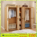【Bảo hành trọn đời】tủ quần áo tủ gỗ 4 cánh Áo Lắp Ghép Tủ quần áo lớn đa năng tủ treo quần áo tủ áo quần，Dễ Lắp Ráp — ảnh 1
