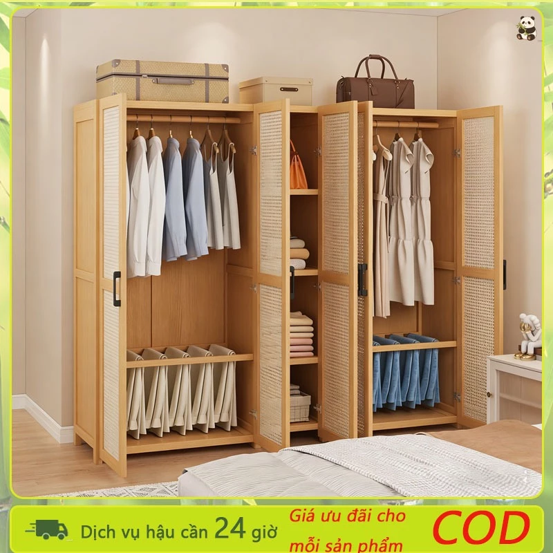 【Bảo hành trọn đời】tủ quần áo tủ gỗ 4 cánh Áo Lắp Ghép Tủ quần áo lớn đa năng tủ treo quần áo tủ áo quần,Dễ Lắp Ráp — ảnh 1