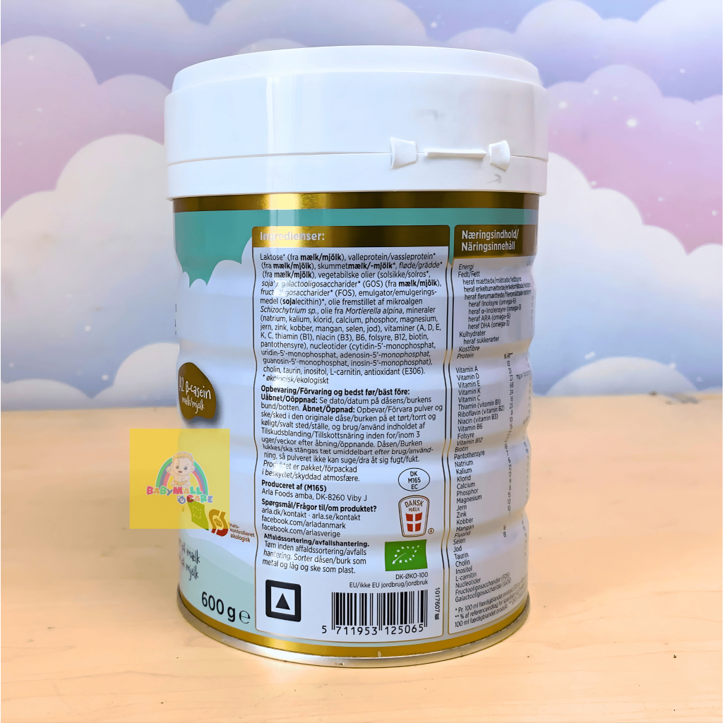 Sữa Arla Baby&Me Organic Đạm A2 600g Cho Trẻ Từ 12- 36 Tháng – Babymall & Care