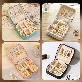 Hộp Đựng Đồ, Bảo Quản Trang Sức 5 Ngăn, Hộp Đựng Trang Sức 5 Ngăn Có Khoá Kéo, Hộp Đựng Nữ Trang Có Khoá Kéo