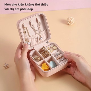 Hộp Đựng Đồ, Bảo Quản Trang Sức 5 Ngăn, Hộp Đựng Trang Sức 5 Ngăn Có Khoá Kéo, Hộp Đựng Nữ Trang Có Khoá Kéo