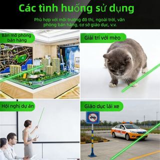 Đèn pin laser mạnh - Laser sáng, tầm xa, dùng giảng dạy, trình diễn, đồ chơi cho mèo, thiết bị gia đình cần có