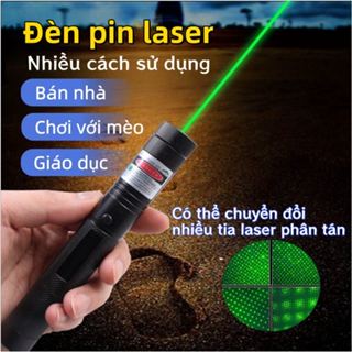 Đèn pin laser mạnh - Laser sáng, tầm xa, dùng giảng dạy, trình diễn, đồ chơi cho mèo, thiết bị gia đình cần có