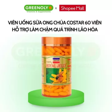 Sữa Ong Chúa Costar Royal Jelly 1450mg Hỗ Trợ Đẹp Da, Chống Lão Hoá 60 viên