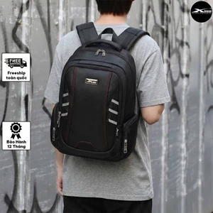 Balo Nam Cao Cấp Xbags DarkEagle XB 2008 – Balo laptop chống thấm, form cứng, màu đen phối đỏ!