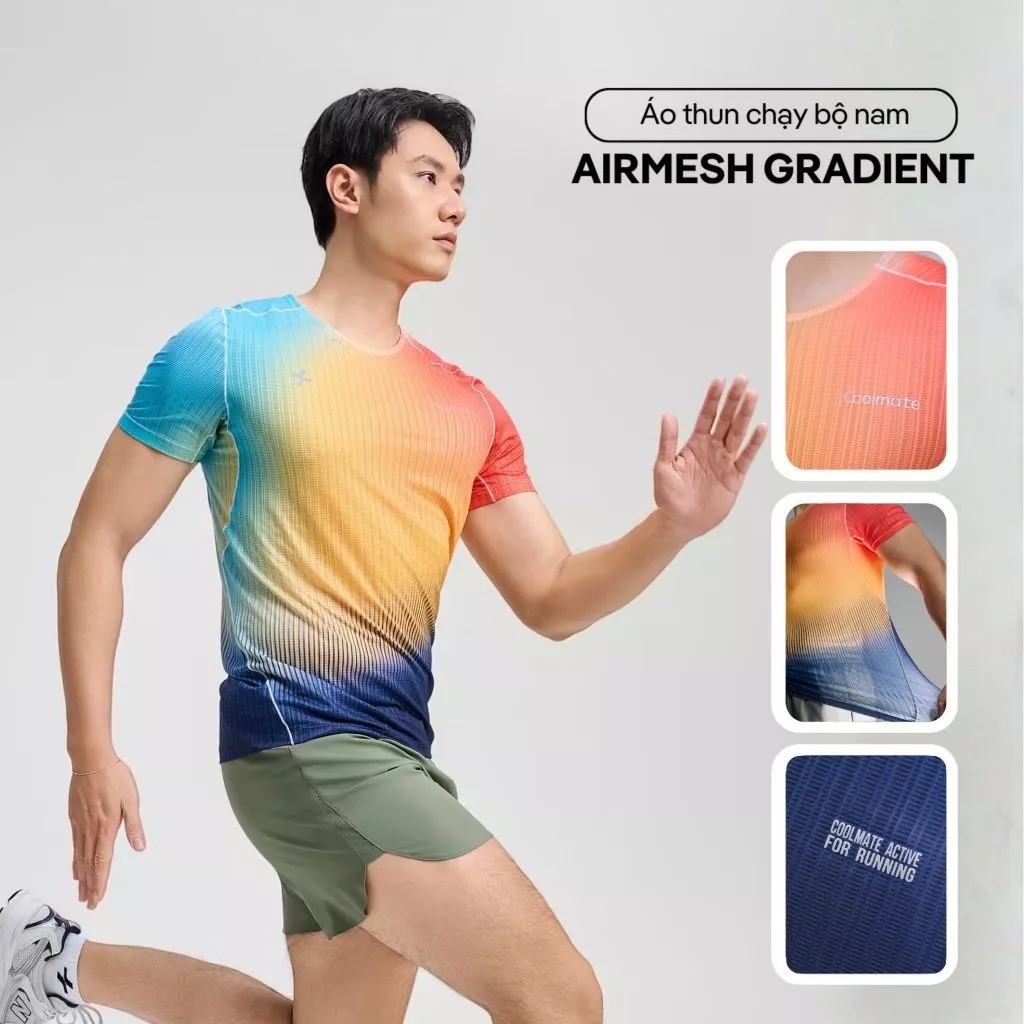 [TẶNG GEL CHỐNG NẮNG]Set thể thao đa năng Premium áo Graphic AirFlow Quần short Maxcool, set chạy bộ Coolmate