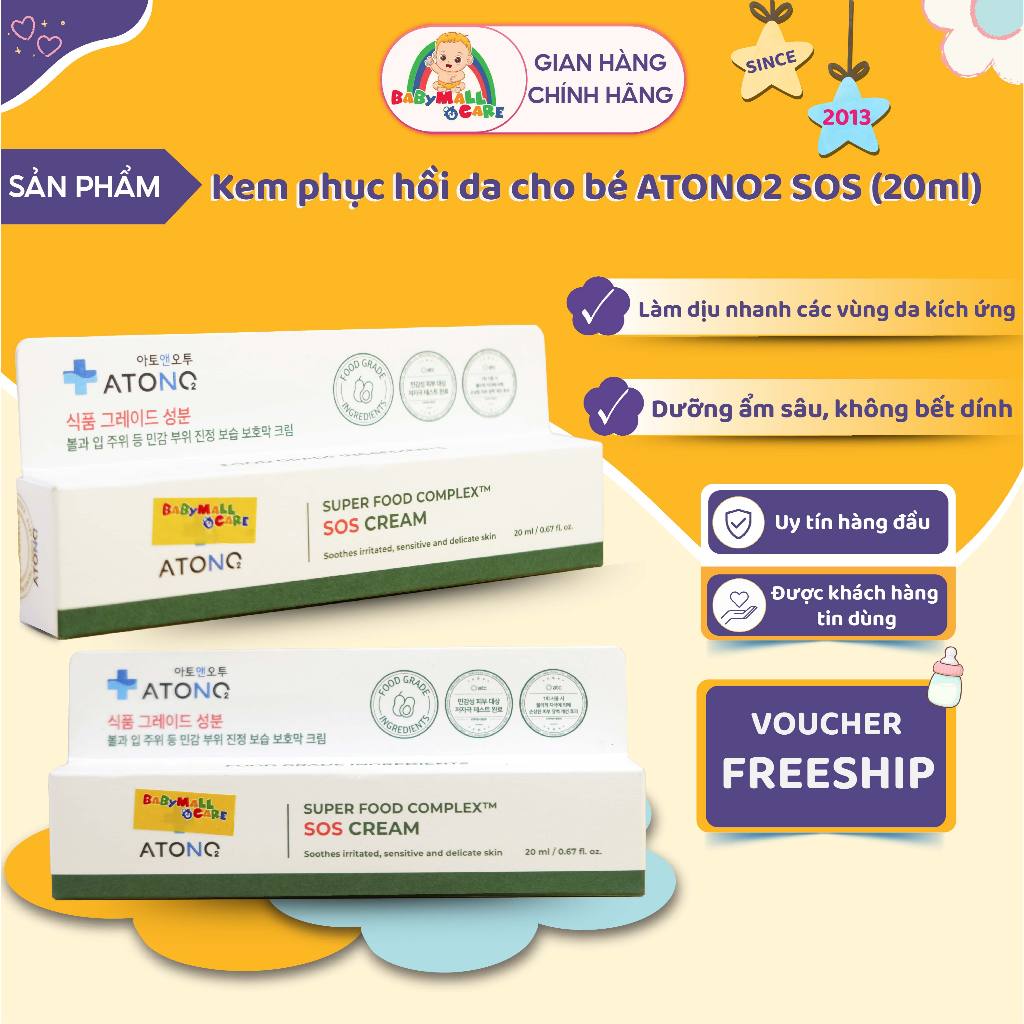 Kem Phục Hồi Da Cho Bé Super Food Complex SOS Cream 20ml Dịu Nhẹ Dưỡng Ẩm | Babymall & Care