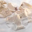 COMBO 4 Quần lót cotton gân tăm viền ren cạp vừa tôn dáng sexy họa tiết dễ thương LANIXA L120 -CB