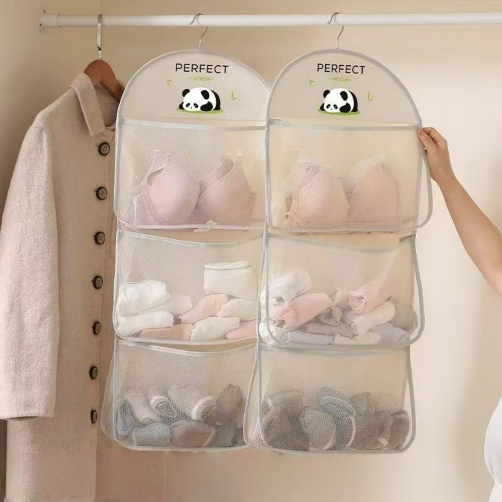 Túi lưới treo đồ lót tất vớ đa năng - Giỏ đựng đồ treo trường để đồ dùng cá nhân tiện lợi