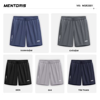 COMBO 2 Quần Short Gió Thể Thao Nam MENTORIS, Vải Gió Mềm Nhẹ, Thoải Mái, Chuẩn Form CB2MSR01