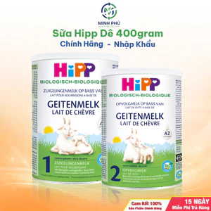 Sữa Hipp Dê Organic 400g Số 1/2 Bổ Sung Lợi Khuẩn Phát Triển Trí Não Miễn Dịch Cho Bé