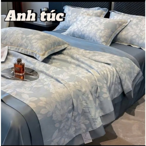 Bộ Chăn Ga Gối Lụa Thái 5 Món (Có Vỏ Gối Ôm) Cao Cấp – Mềm Mịn, Thoáng Mát, Sang Trọng, Nhiếu họa tiết