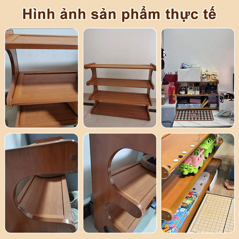 Kệ Giày Giá Giày Gỗ Đa Năng 2/3/4/5/6 Tầng Kết Hợp Đựng Giày Và Trang Trí   Đựng Được 2-24 Đôi