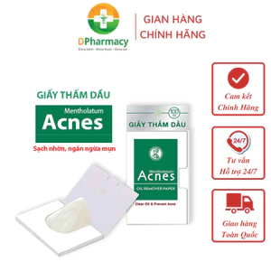 Giấy Thấm Dầu Acnes Oil Remover Paper, Giúp Kiểm Soát Nhờn, Ngừa Mụn 100 tờ