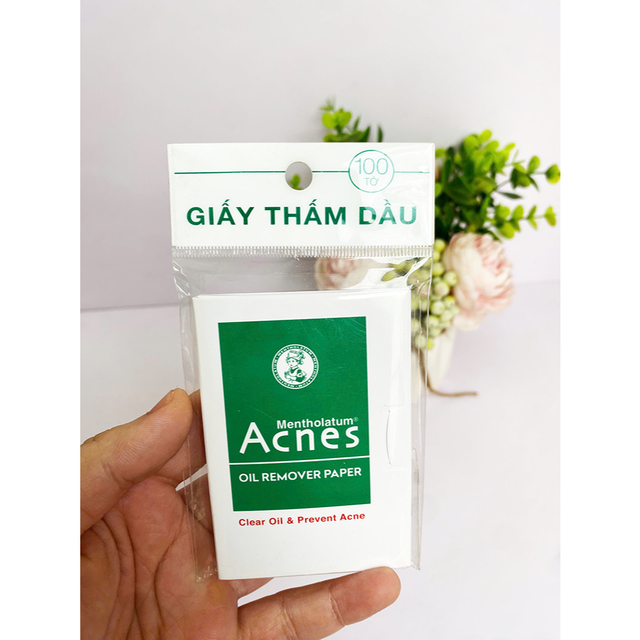 Giấy Thấm Dầu Acnes Oil Remover Paper, Giúp Kiểm Soát Nhờn, Ngừa Mụn 100 tờ