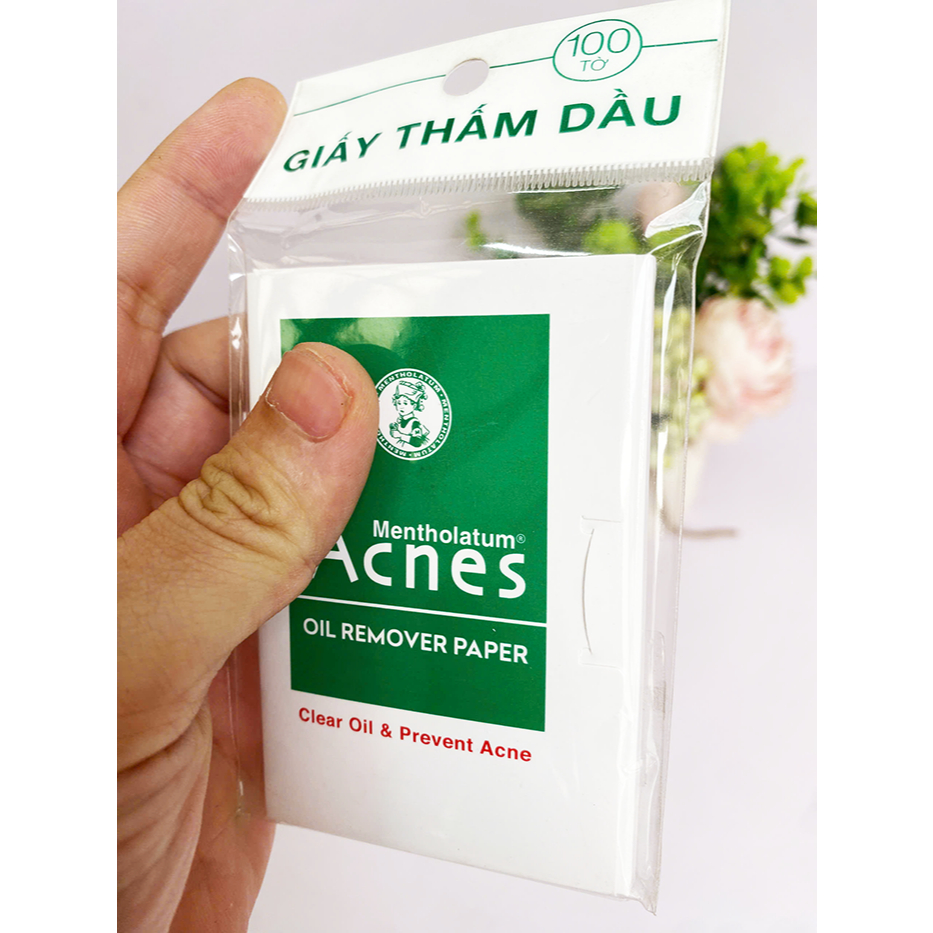 Giấy Thấm Dầu Acnes Oil Remover Paper, Giúp Kiểm Soát Nhờn, Ngừa Mụn 100 tờ