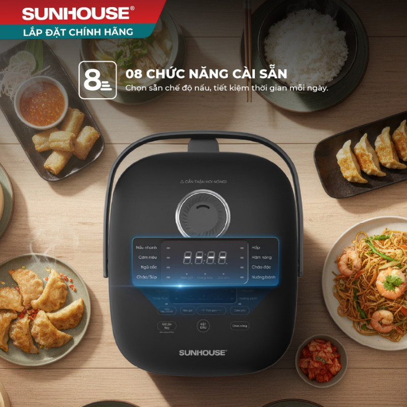 Nồi cơm điện tử 1,8L SUNHOUSE SHD8923
