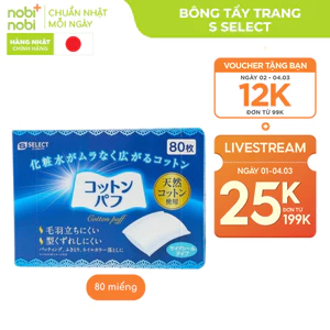 Bông Tẩy Trang NHẬT BẢN S Select Cotton mềm mịn sạch da