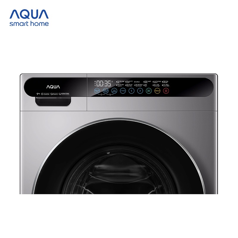 Máy giặt cửa trước AQUA Inverter 9kg AW9-BP0533L(S8) - Bảo hành 2 năm - Freeship toàn quốc