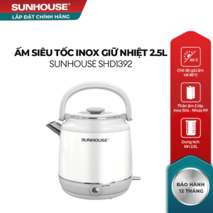 Ấm siêu tốc Inox giữ nhiệt 2.5L SUNHOUSE SHD1392