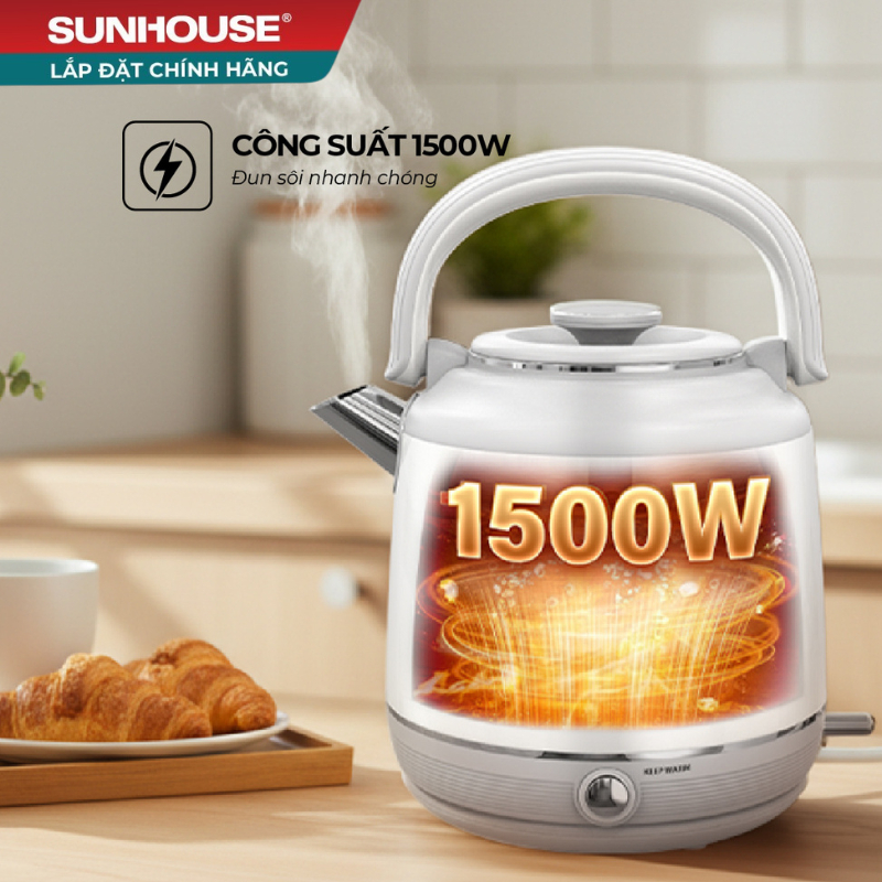 Ấm siêu tốc Inox giữ nhiệt 2.5L SUNHOUSE SHD1392