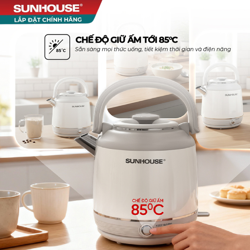 Ấm siêu tốc Inox giữ nhiệt 2.5L SUNHOUSE SHD1392