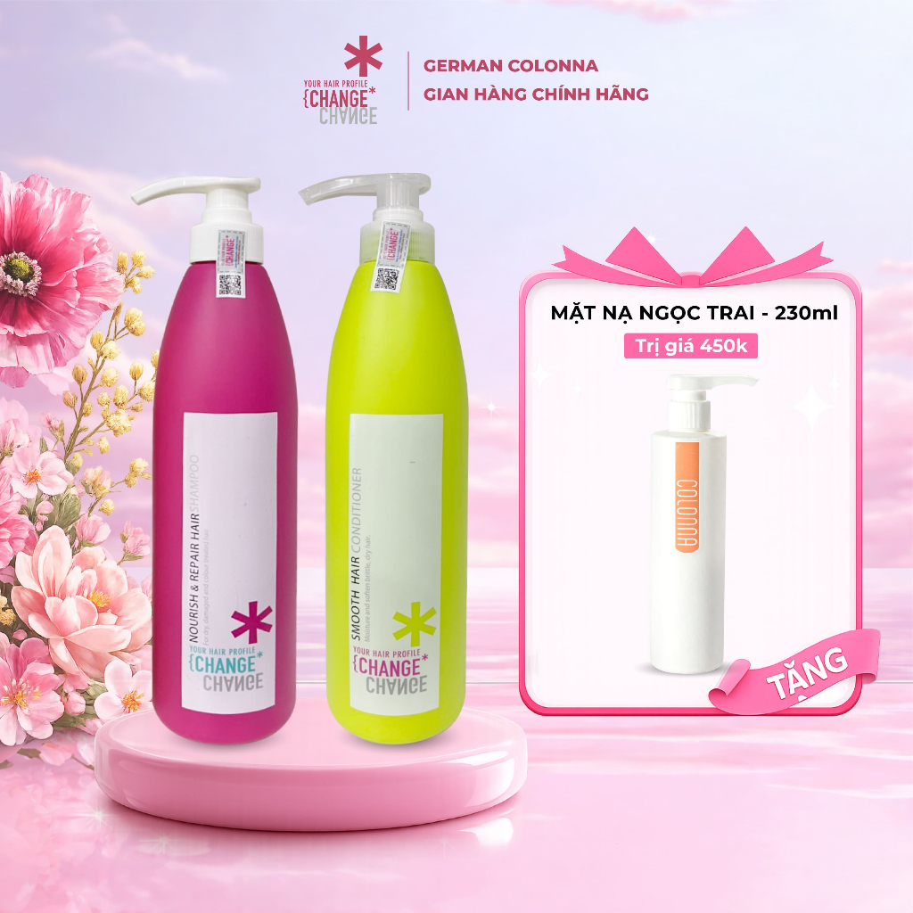 Cặp dầu gội xả phục hồi cấu trúc tóc CHANGE