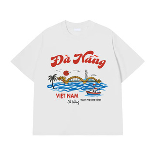 Áo phông nam nữ unisex form vừa du lịch Đà Nẵng, áo thun tay ngắn cổ tròn cotton mềm mát - ta/tb2206
