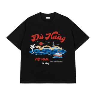 Áo phông nam nữ unisex form vừa du lịch Đà Nẵng, áo thun tay ngắn cổ tròn cotton mềm mát - ta/tb2206